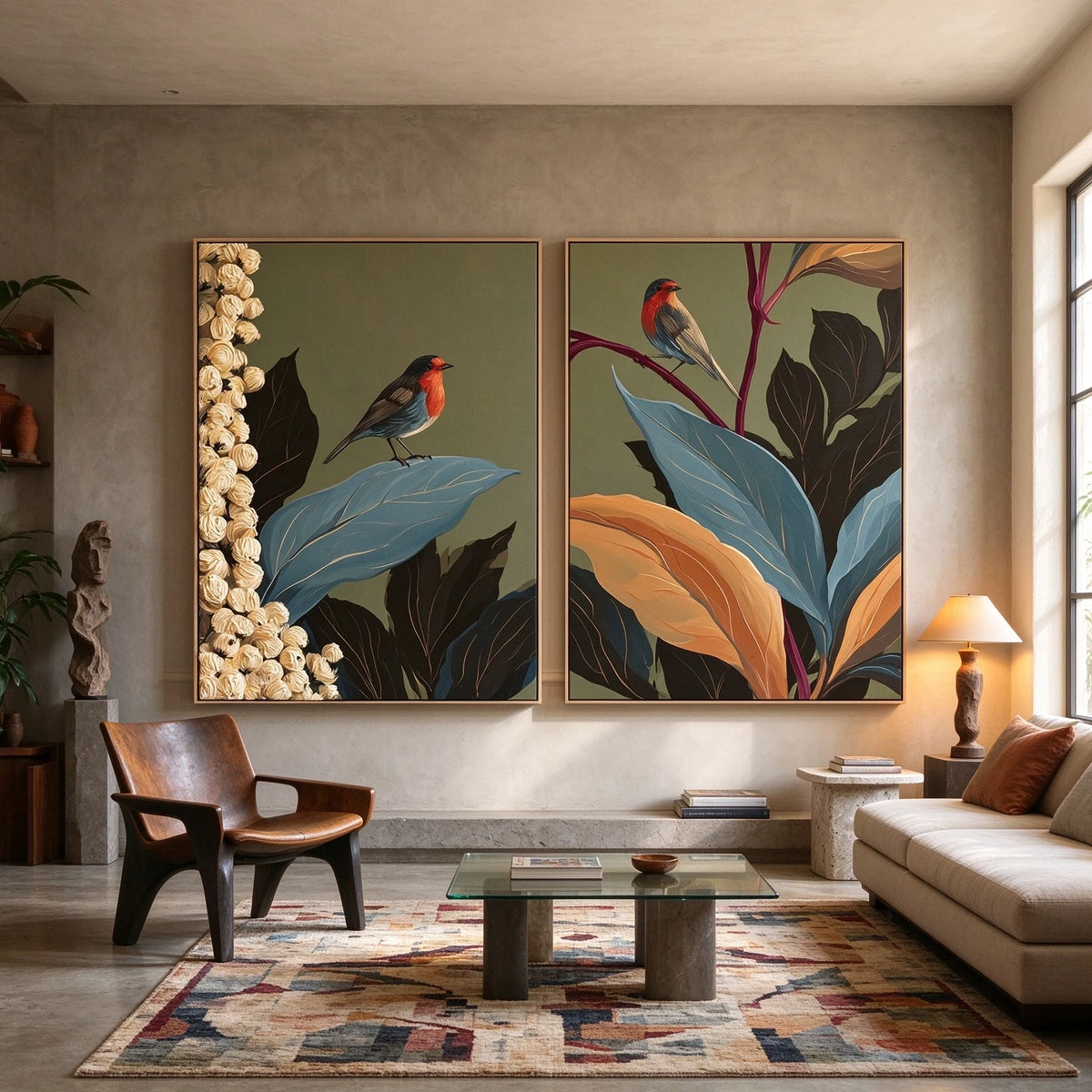 Birdsong Among Leaves — artwork in an interior setting 4