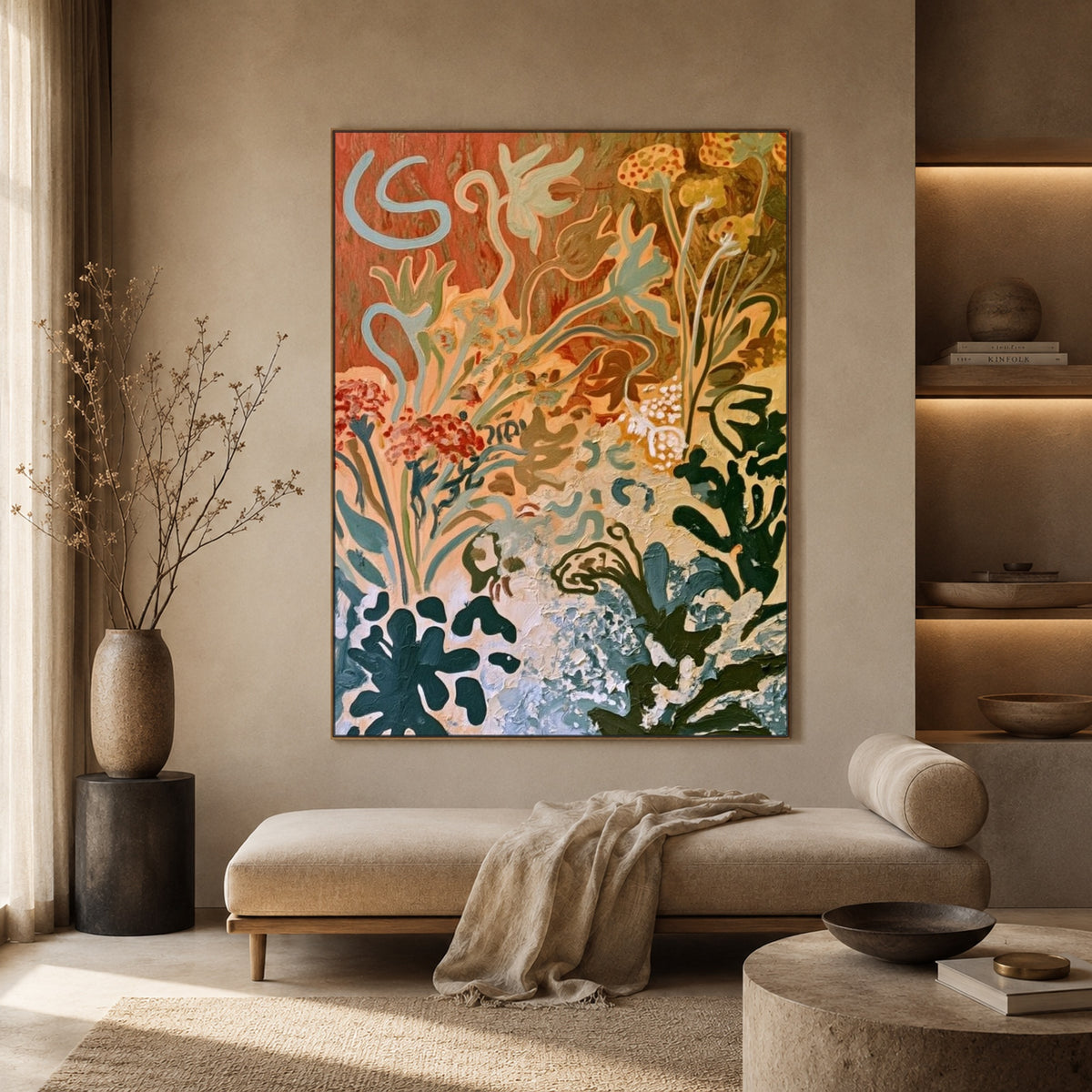Emberleaf Reverie — front view in an interior