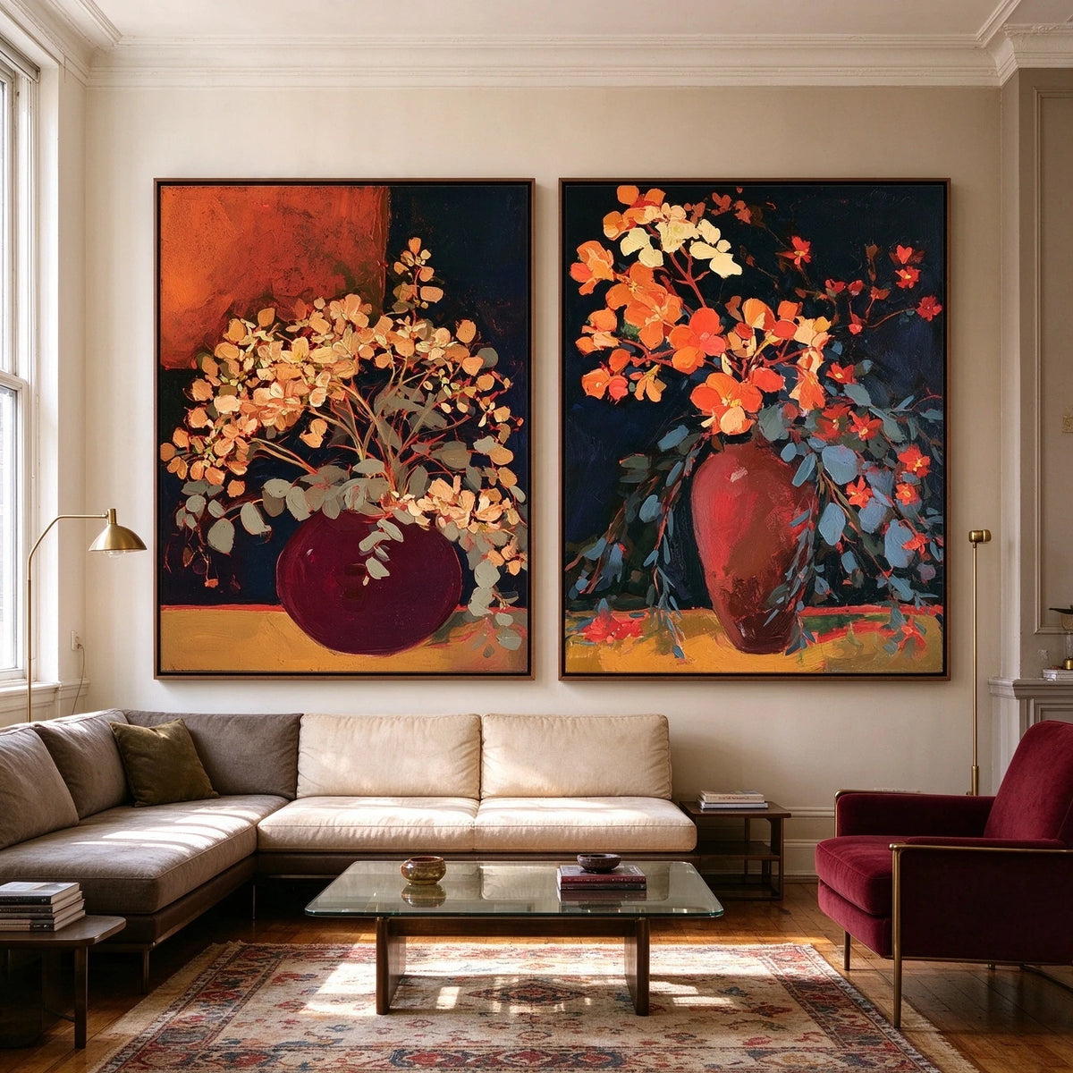 Harvest of Blooms — front view in a living space