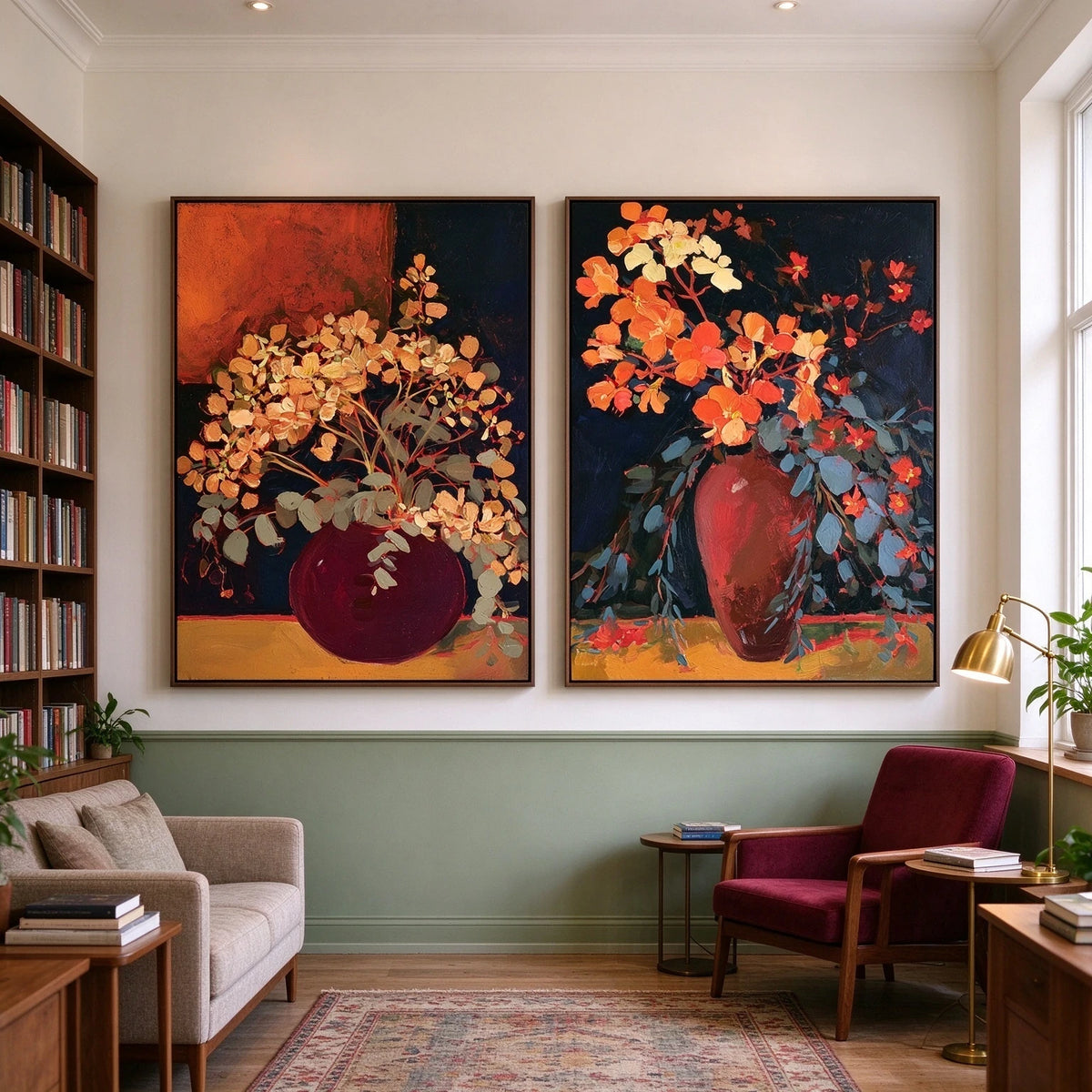 Harvest of Blooms — artwork in an interior setting 6