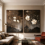 Magnolias at Dusk — front view in a living space