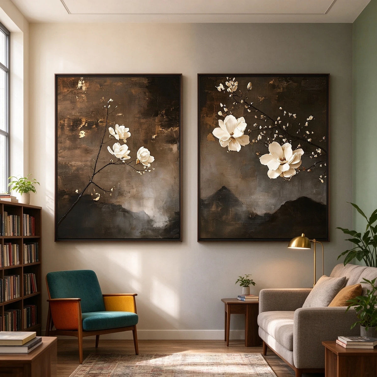 Magnolias at Dusk — artwork in an interior setting 6
