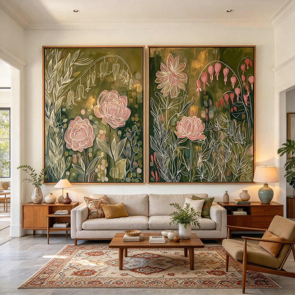 Roses in the Green — artwork in an interior setting 3