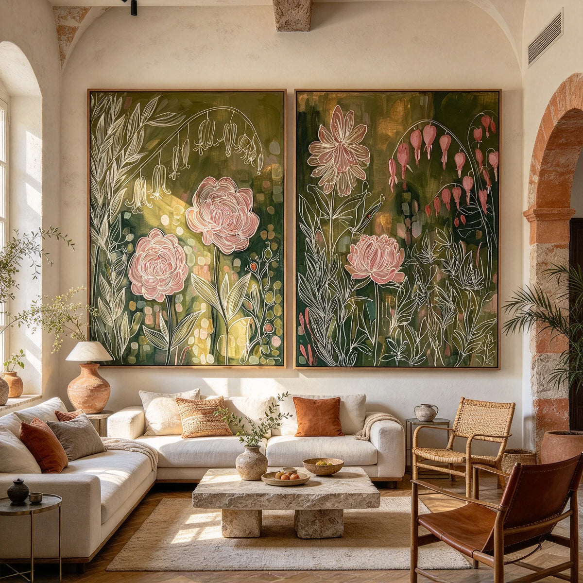 Roses in the Green — artwork in an interior setting 4