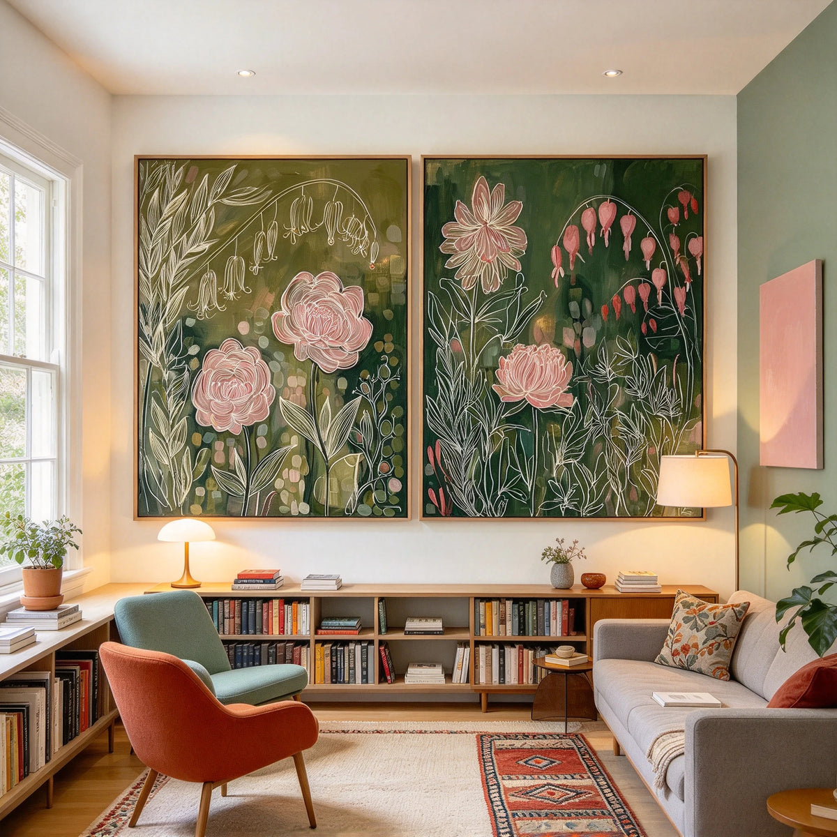 Roses in the Green — artwork in an interior setting 5