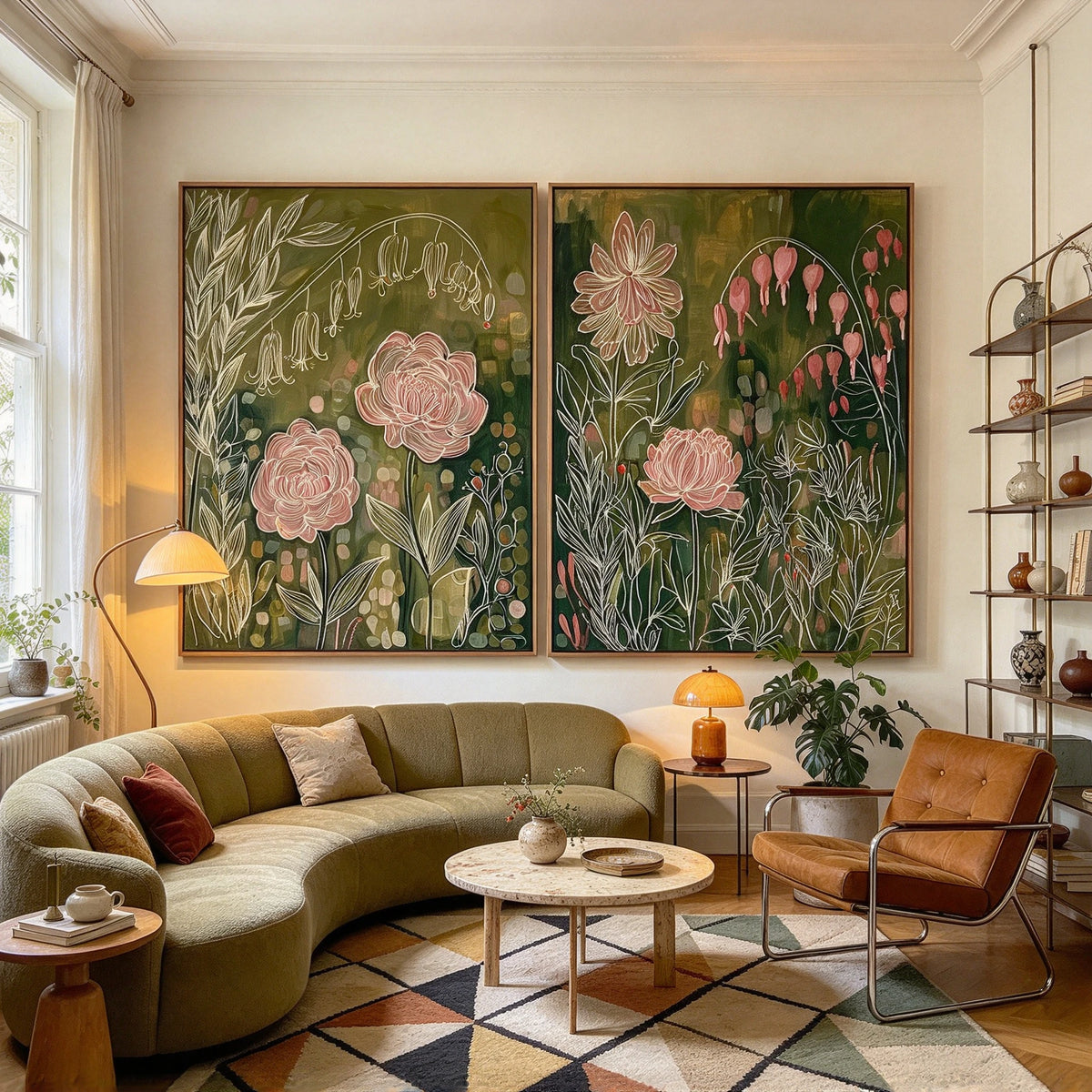 Roses in the Green — artwork in an interior setting 6