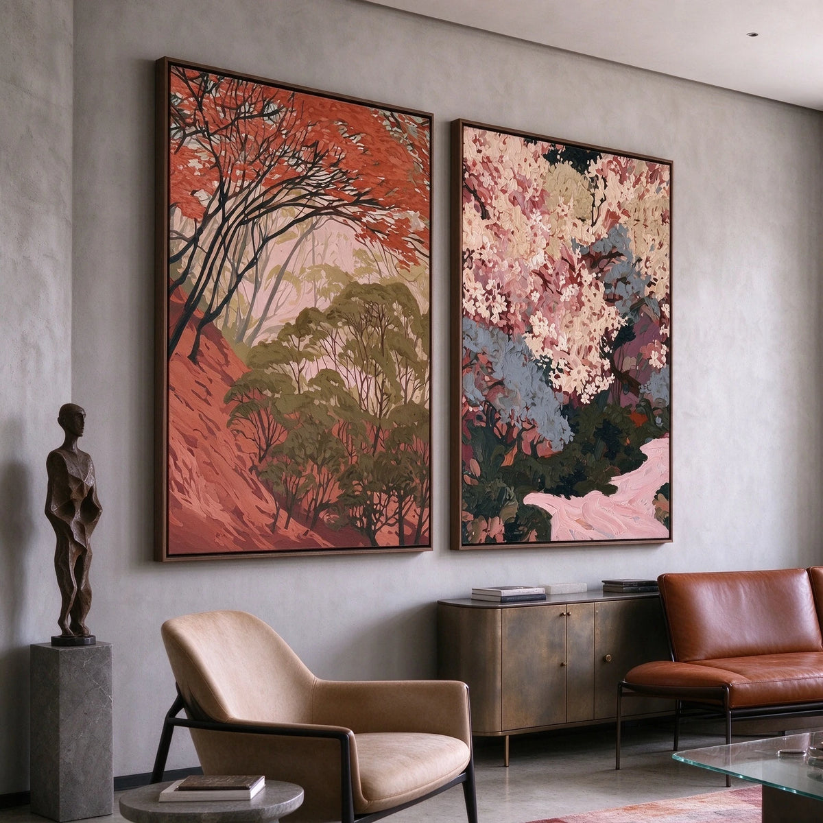 Seasons in Conversation — side view of the artwork