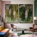 Wisteria After Rain — artwork in an interior setting 5