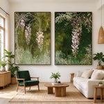 Wisteria After Rain — artwork in an interior setting 6