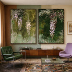 Wisteria After Rain — artwork in an interior setting 7