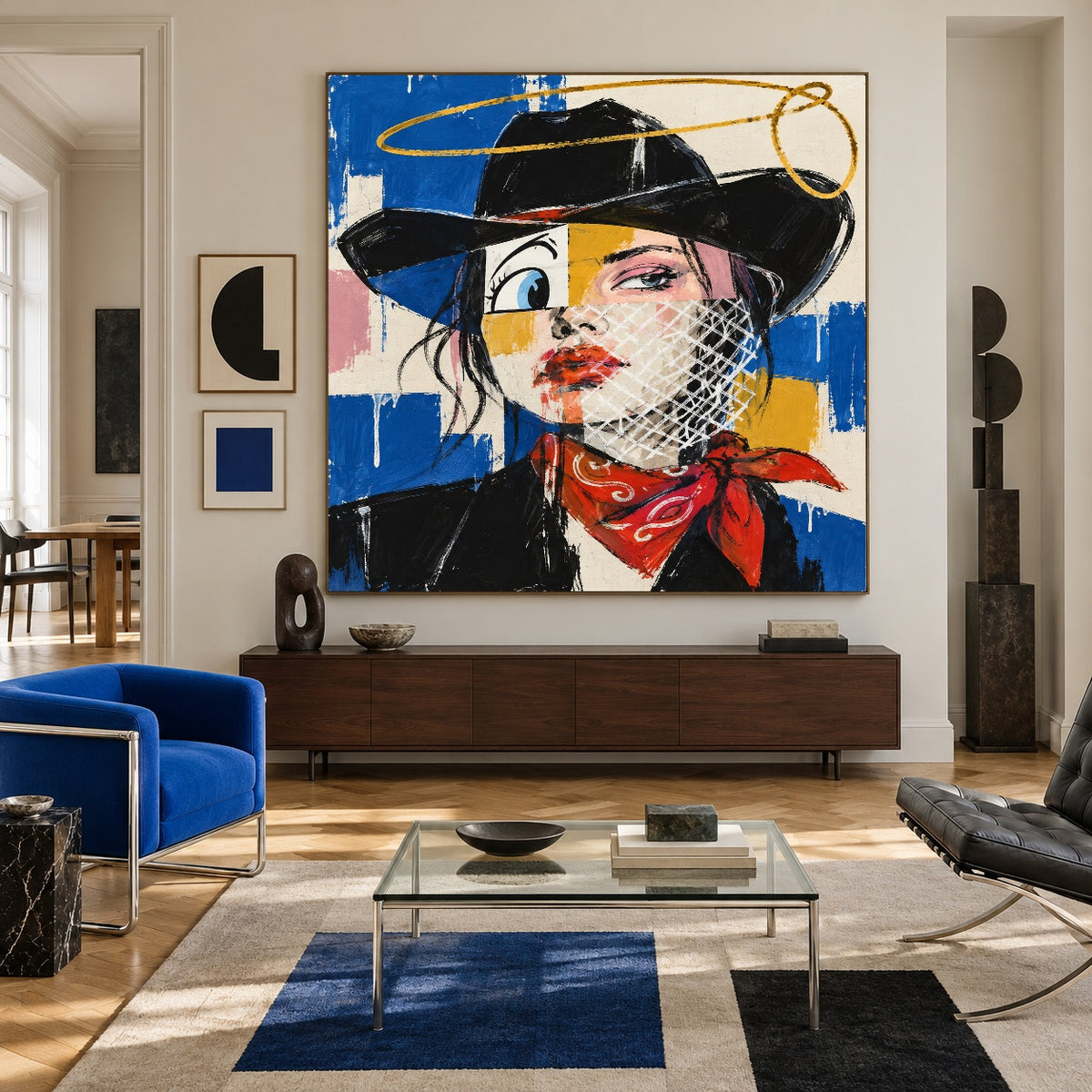 Blue Frontier Muse — featured artwork in a living space