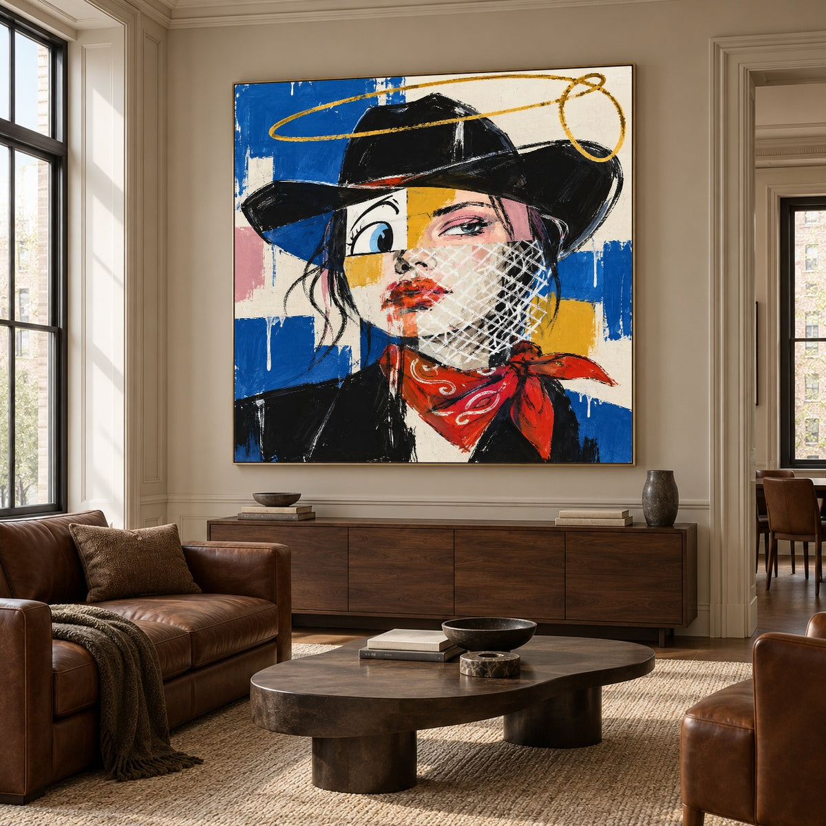 Blue Frontier Muse — artwork in an interior setting 3