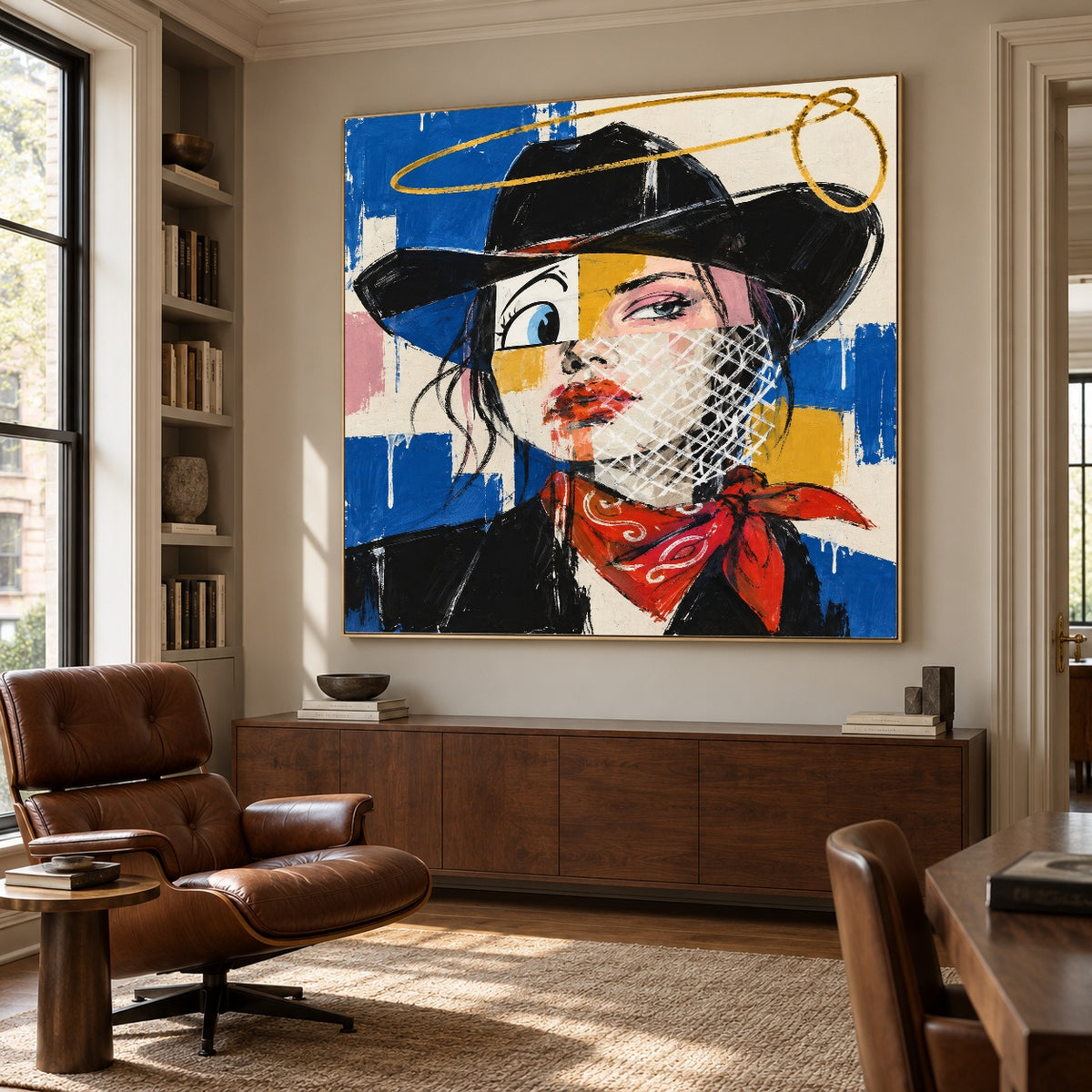 Blue Frontier Muse — artwork in an interior setting 4