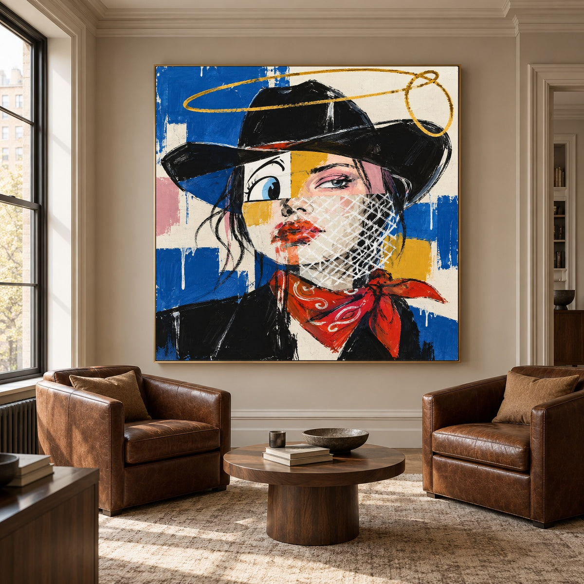 Blue Frontier Muse — artwork in an interior setting 5