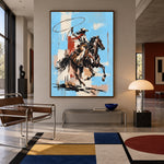 Blue Sky Bronc — artwork in an interior setting 6