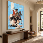 Blue Sky Bronc — artwork in an interior setting 7