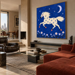 Cobalt Moon Gallop — artwork in an interior setting 5