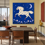 Cobalt Moon Gallop — artwork in an interior setting 7