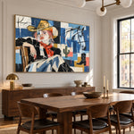 Cowgirl in Fragments — oblique side view of the artwork