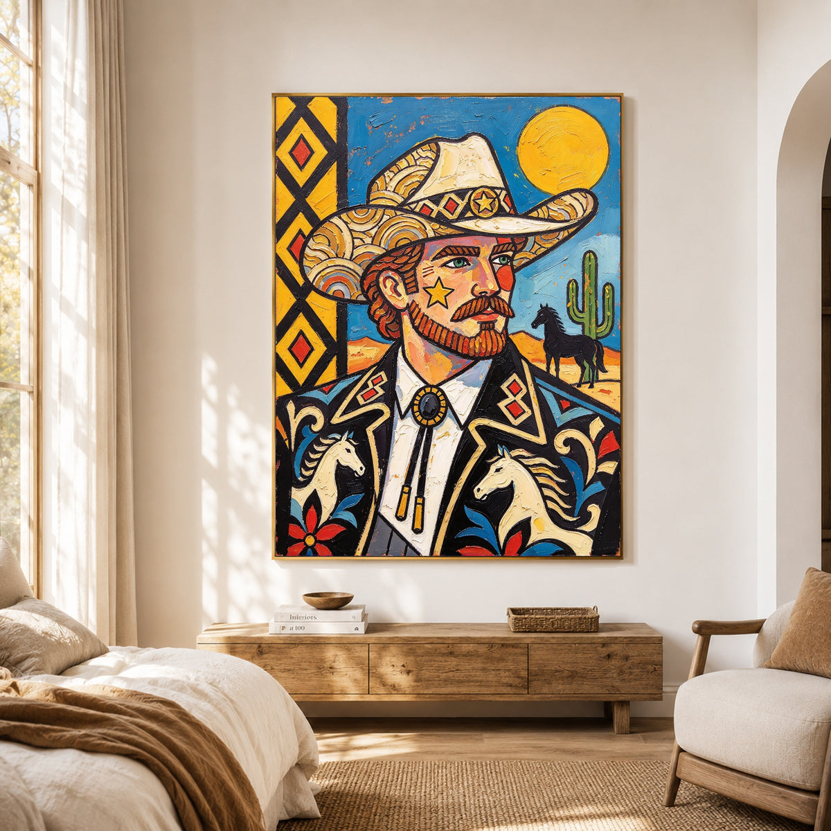 Desert Dandy Portrait — artwork in an interior setting 3