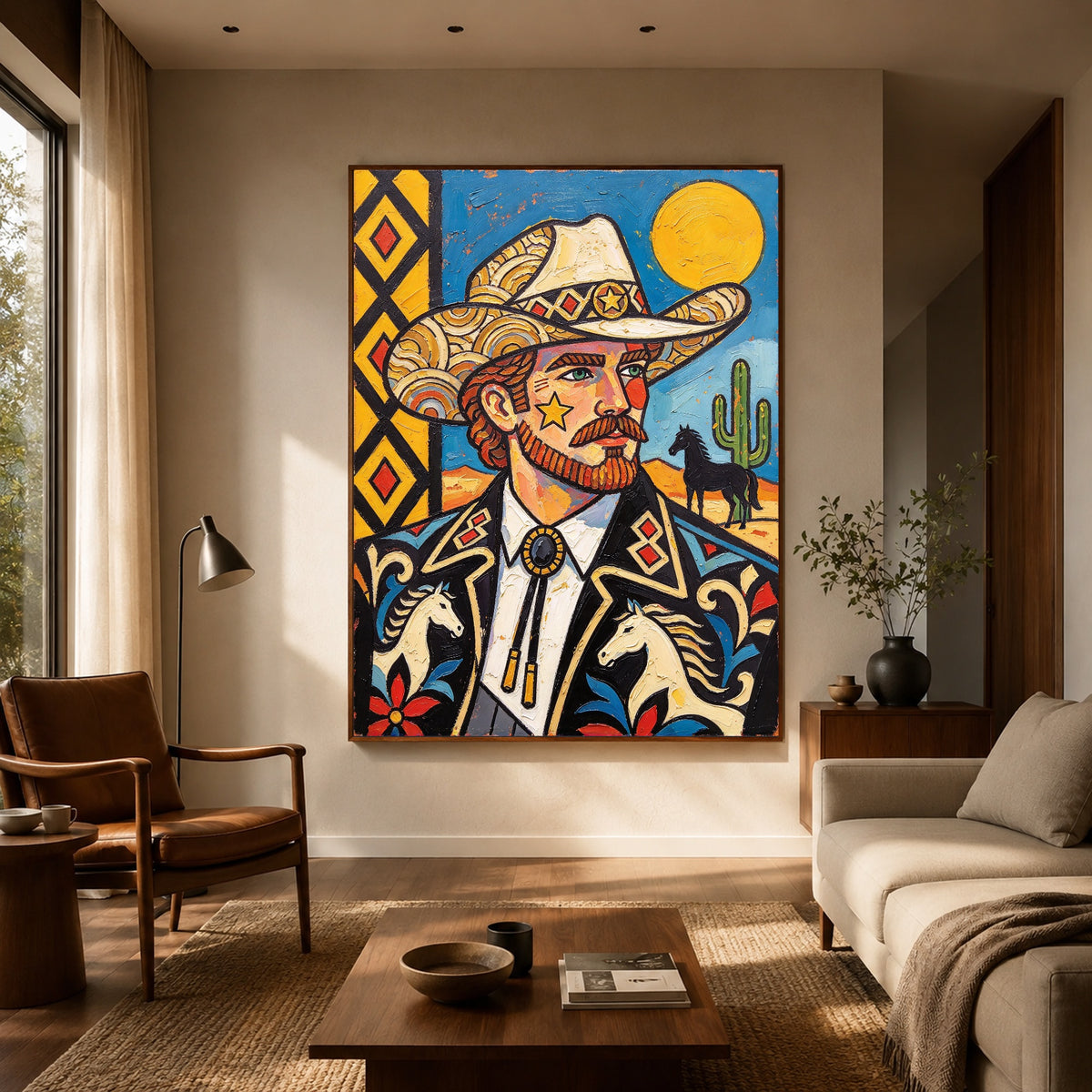 Desert Dandy Portrait — artwork in an interior setting 4