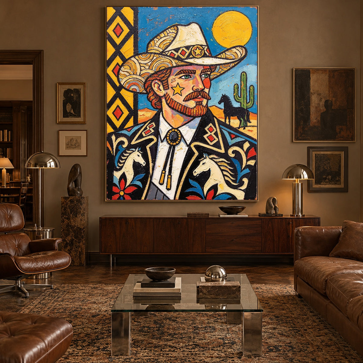 Desert Dandy Portrait — artwork in an interior setting 8