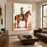 Desert Patchwork Ride — featured artwork in a living space