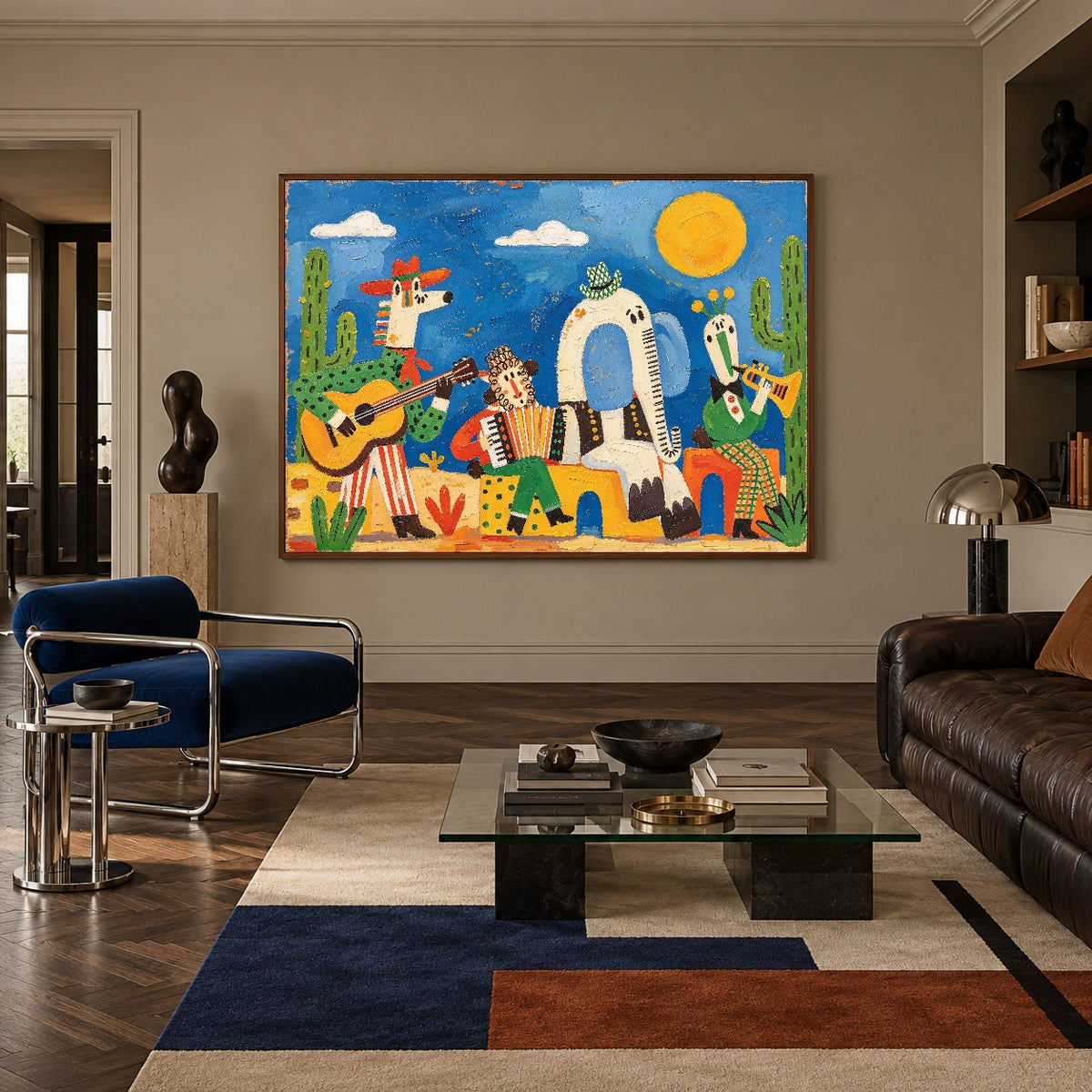 Fiesta Under Blue Skies — featured artwork in a living space