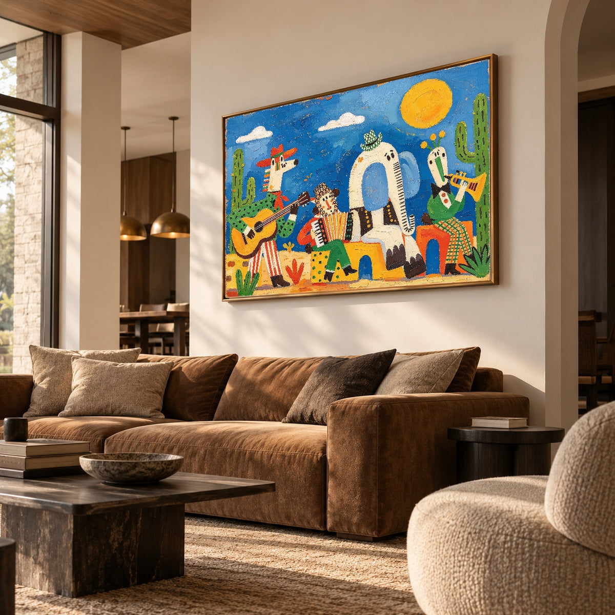Fiesta Under Blue Skies — artwork in an interior setting 3