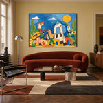 Fiesta Under Blue Skies — artwork in an interior setting 4