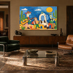 Fiesta Under Blue Skies — artwork in an interior setting 6