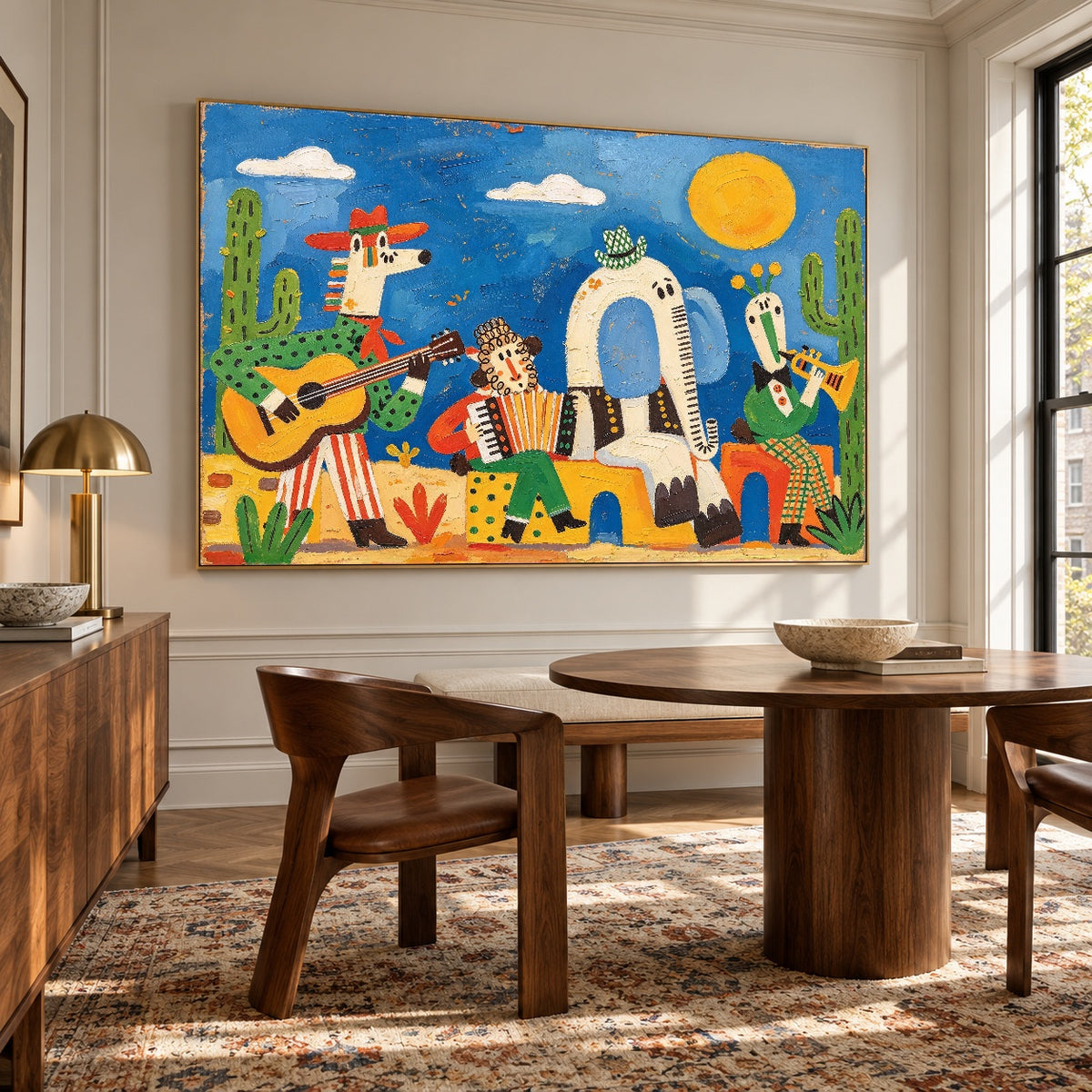 Fiesta Under Blue Skies — artwork in an interior setting 7