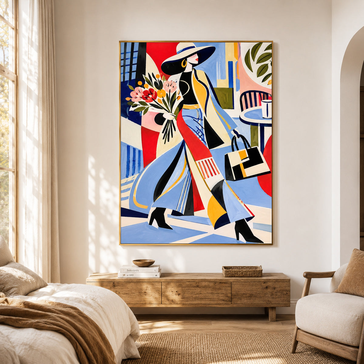 Flowers on Her Way — artwork in an interior setting 3