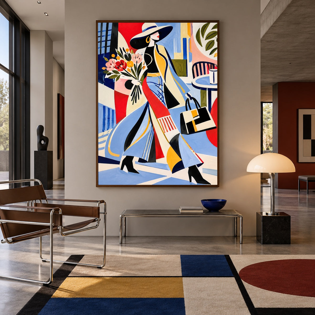 Flowers on Her Way — artwork in an interior setting 4
