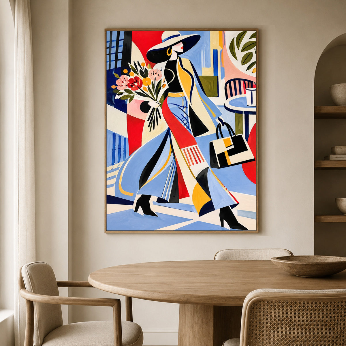 Flowers on Her Way — artwork in an interior setting 5