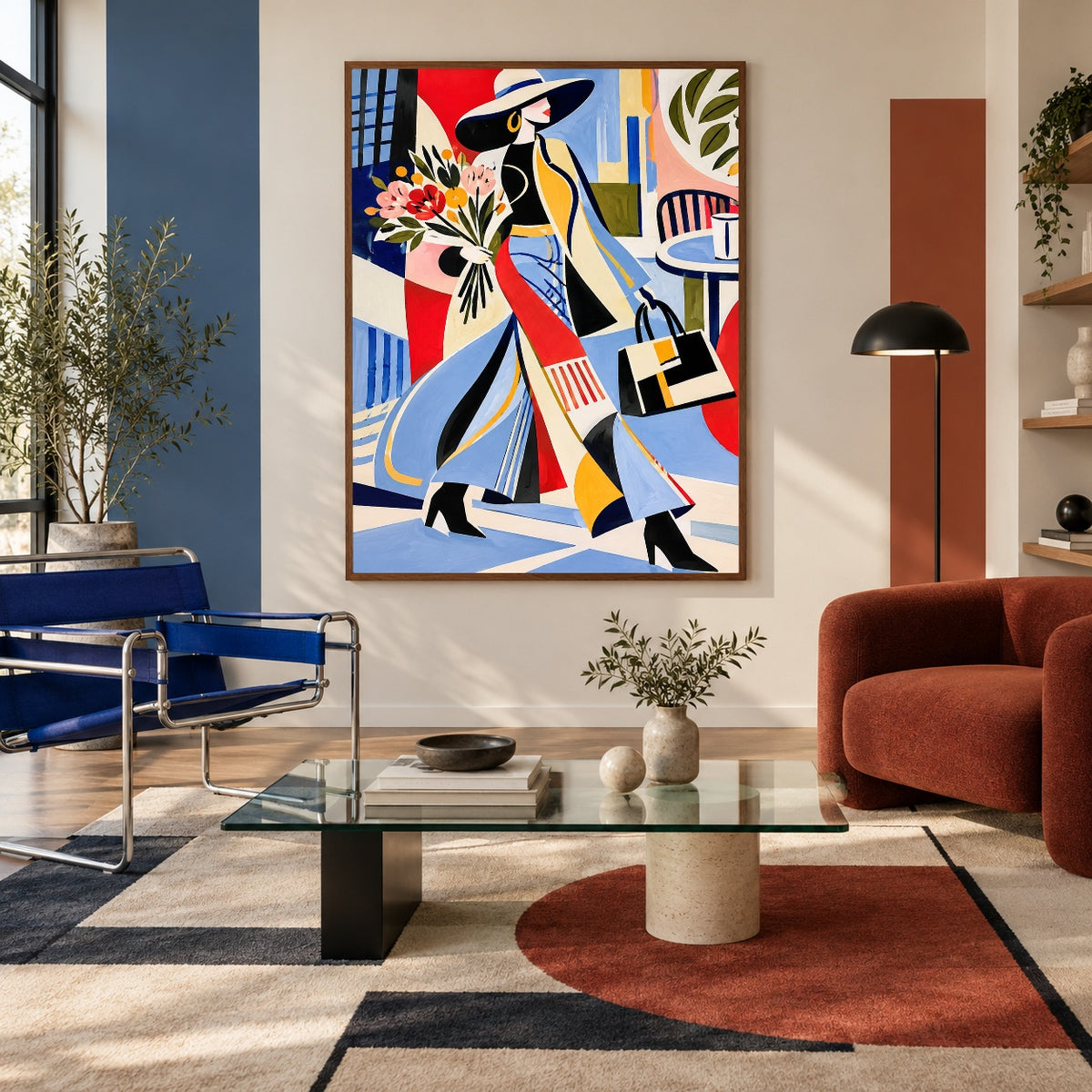 Flowers on Her Way — artwork in an interior setting 6