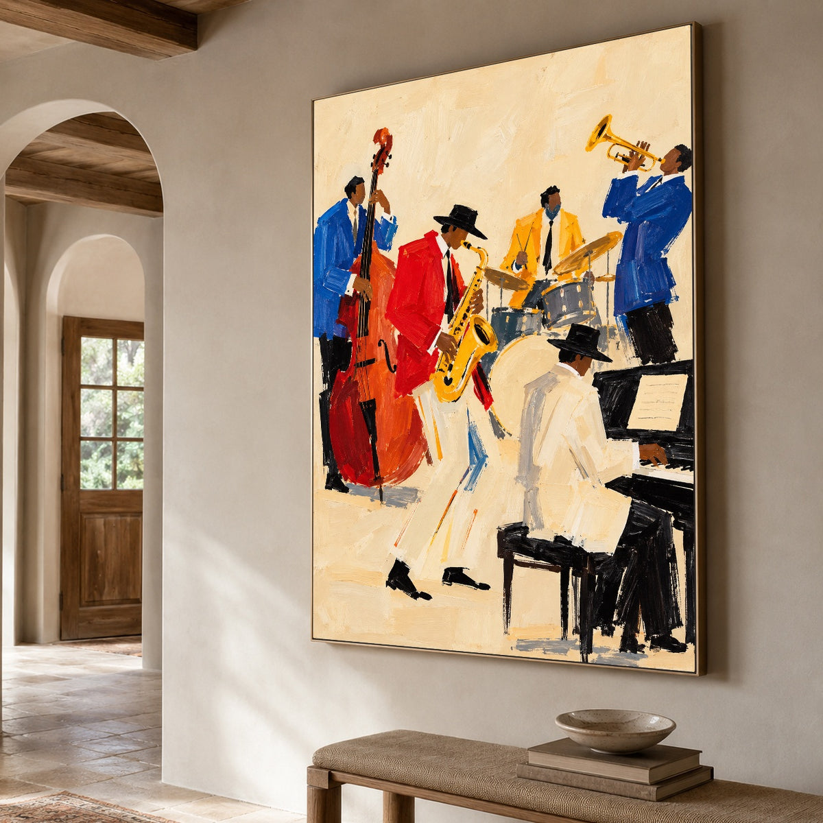 Ivory Keys After Hours — oblique side view of the artwork