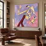 Lavender Hat Salute — artwork in an interior setting 3