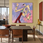 Lavender Hat Salute — artwork in an interior setting 6