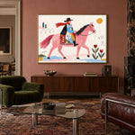 Pink Saddle Sunday — artwork in an interior setting 6