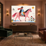 Pink Saddle Sunday — artwork in an interior setting 8