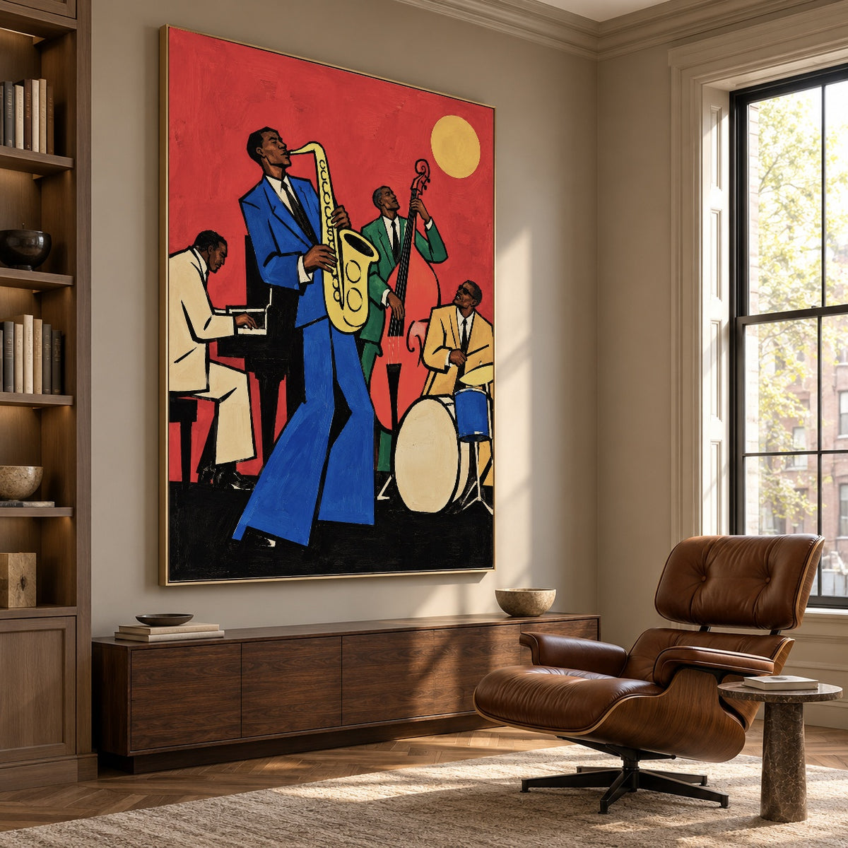 Red Room Jazz — featured artwork in a living space