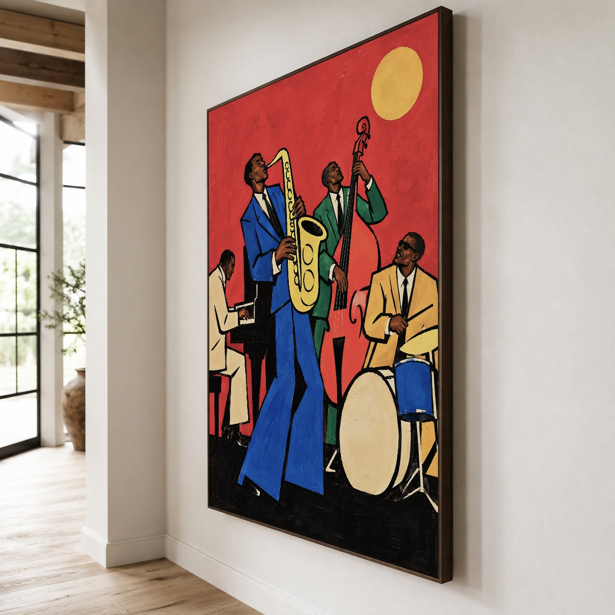 Red Room Jazz — oblique side view of the artwork