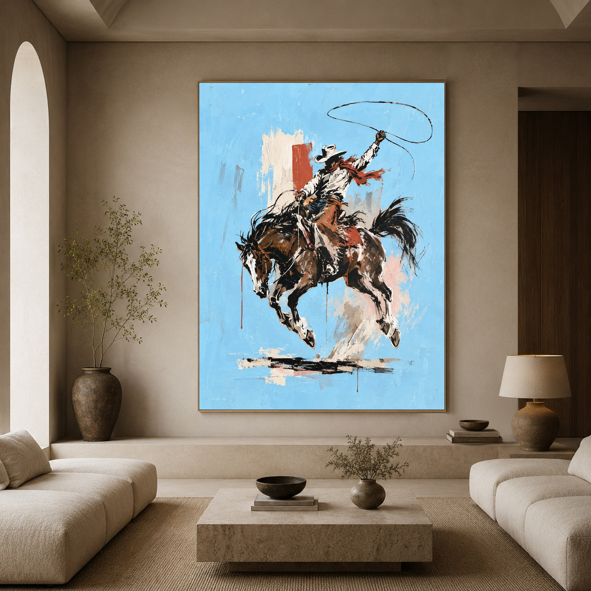 Rodeo in Azure — featured artwork in a living space