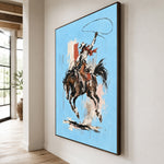 Rodeo in Azure — oblique side view of the artwork