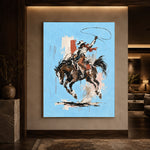Rodeo in Azure — artwork in an interior setting 4