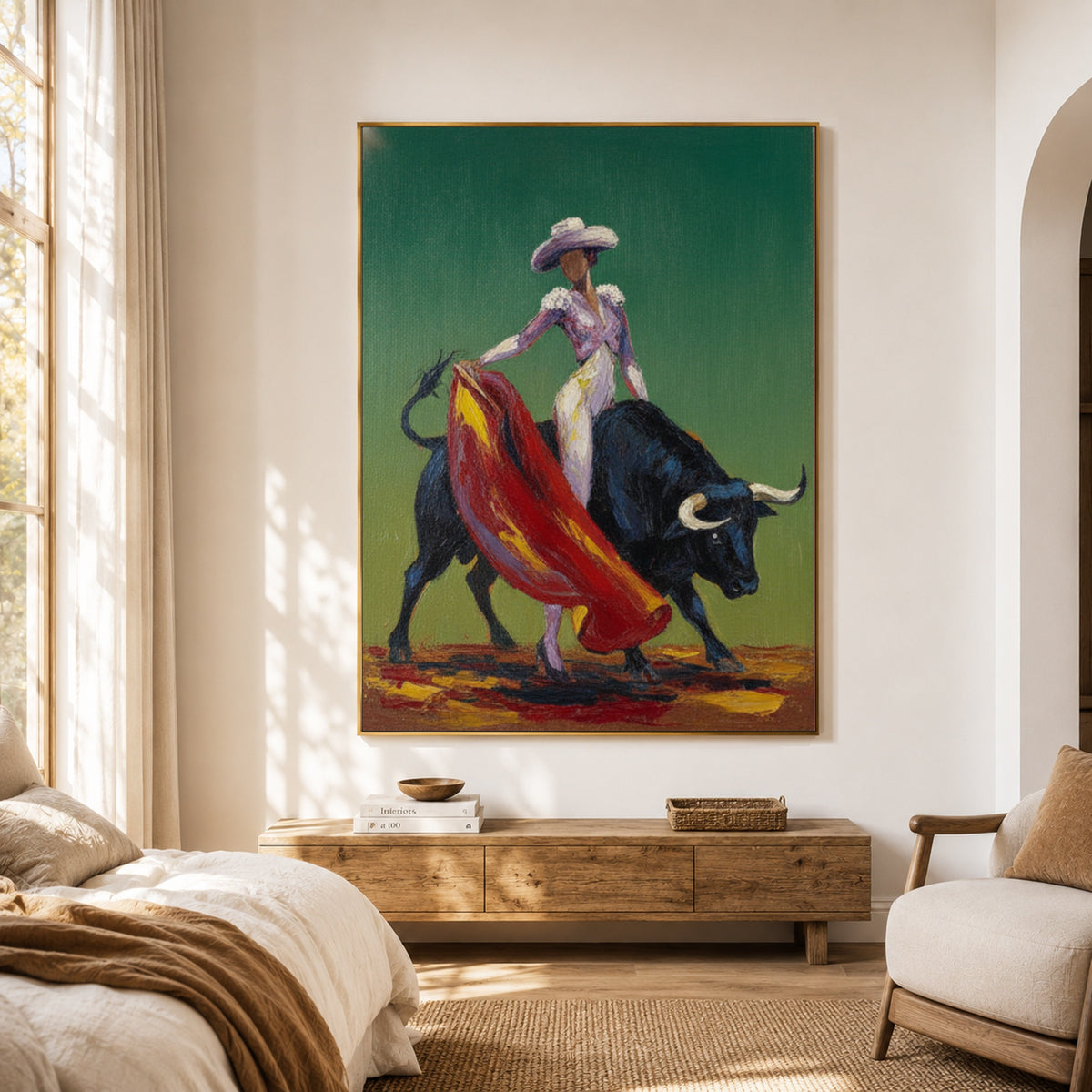 Rose Hat Courage — artwork in an interior setting 3