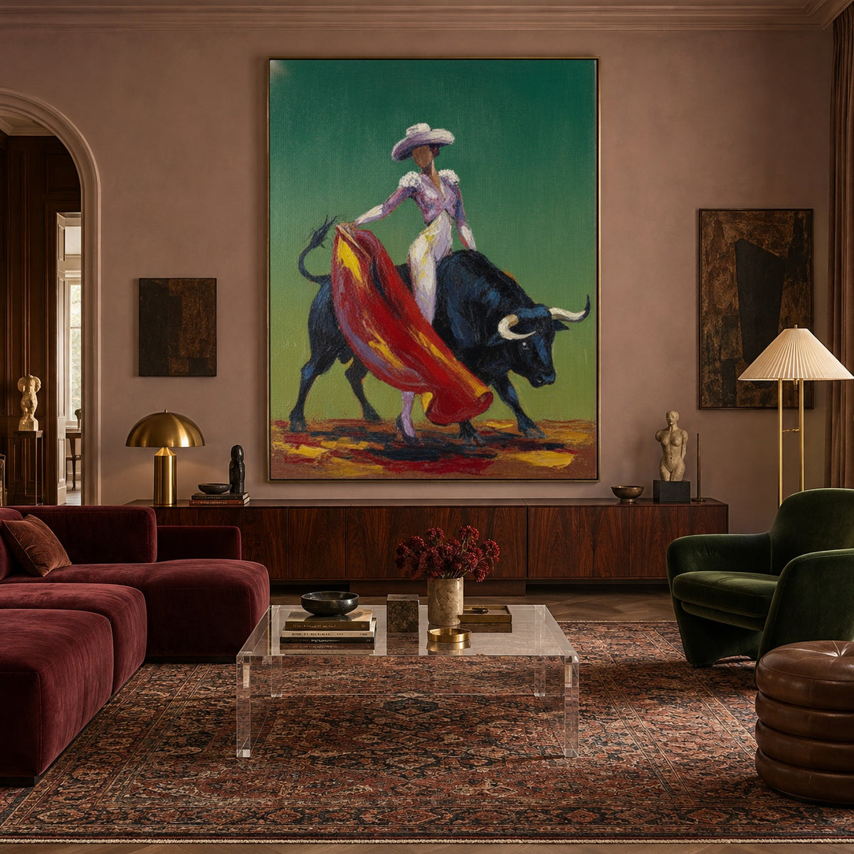 Rose Hat Courage — artwork in an interior setting 8