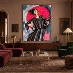 Rose Moon Accordion — featured artwork in a living space