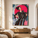 Rose Moon Accordion — artwork in an interior setting 3